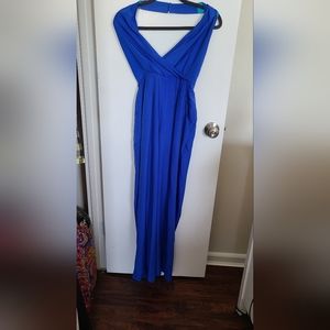 Royal blue halter jumpsuit XOXO